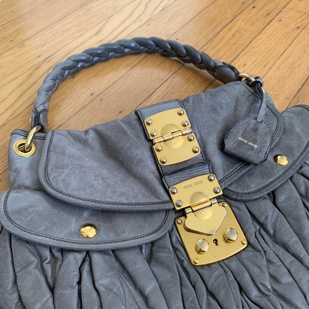 Miu Miu Leather Coffer Bag - Picture 2 of 7